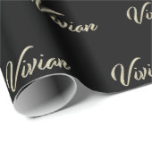 Vivian white gold Handwriting Geschenkpapier ラッピングペーパー (ロールコーナー)