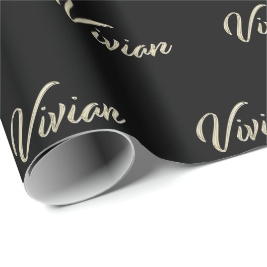 Vivian white gold Handwriting Geschenkpapier ラッピングペーパー (ロールコーナー)