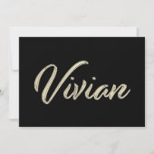 Vivian white gold Handwriting Karte カード (正面)