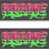 Viviane Vorname Name Graffiti Aufkleber Sticker シール (正面)
