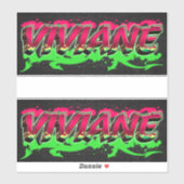 Viviane Vorname Name Graffiti Aufkleber Sticker シール (シート)