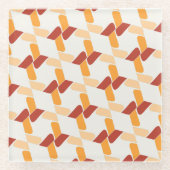 Vivid Abstract Floral Coaster ガラスコースター (正面)