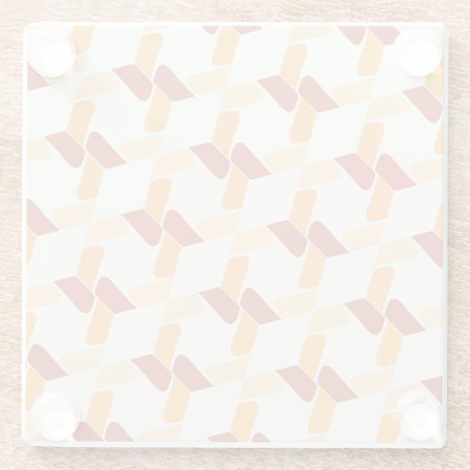 Vivid Abstract Floral Coaster ガラスコースター (裏面)