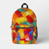 Vivid Abstract Paint Splash Backpack – Colorful プリントバックパック (正面)