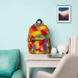 Vivid Abstract Paint Splash Backpack – Colorful プリントバックパック
