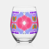Vivid Aurora Kaleidoscope Electric ステムなしワイングラス (裏面)