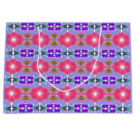 Vivid Aurora Kaleidoscope Electric Bloom ラージペーパーバッグ