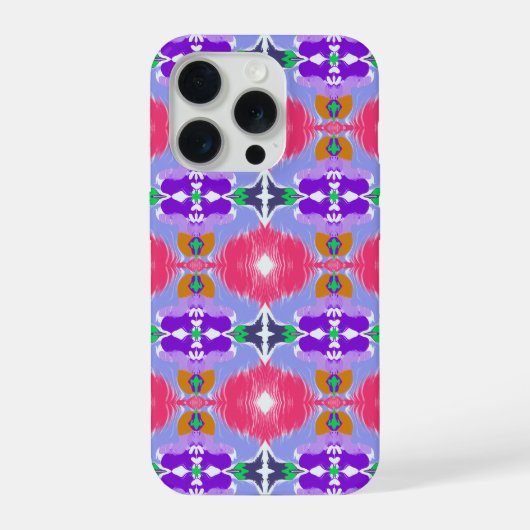 Vivid Aurora Kaleidoscope Electric Bloom iPhoneケース (裏面)
