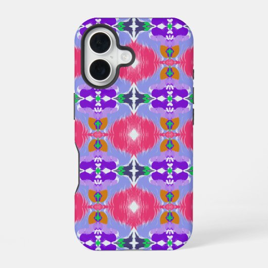 Vivid Aurora Kaleidoscope Electric Bloom iPhone 16ケース (裏面)