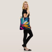 Vivid Bloom – Explosive Abstract Floral Energy トートバッグ (モデル)