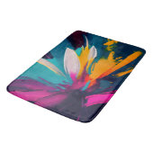 Vivid Bloom – Explosive Abstract Floral Energy バスマット (アングル)