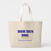 VIVID BLUE NATURAL COTTON JUMBO レディース BUR'DEN ラージトートバッグ (裏面)