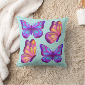 Vivid Butterfly Pop Pillow クッション (ブランケット)