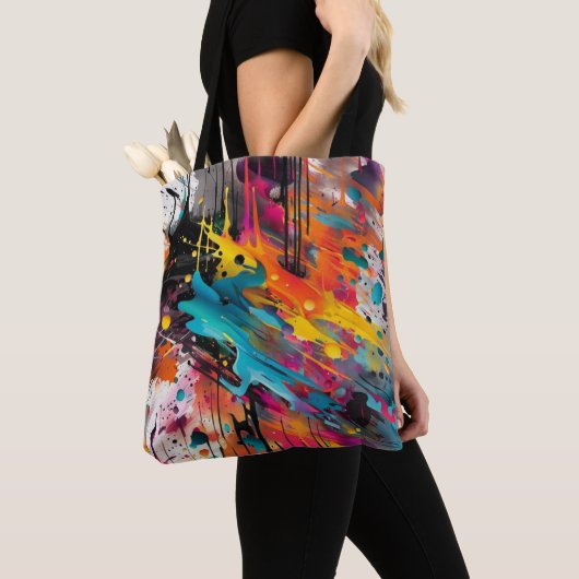 Vivid Chaos Splash Graffiti トートバッグ (クローズアップ)