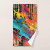 Vivid Chaos Splash Graffiti バスタオルセット (ハンドタオル)