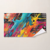 Vivid Chaos Splash Graffiti バスタオルセット (ハンドタオル)
