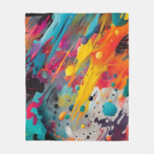 Vivid Chaos Splash Graffiti フリースブランケット (正面)