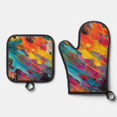 Vivid Chaos Splash Graffiti 鍋つかみ&鍋敷きセット (正面)