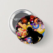 Vivid DJ Music Wall Art | Modern Gloslossy Poster 缶バッジ (正面&裏面)