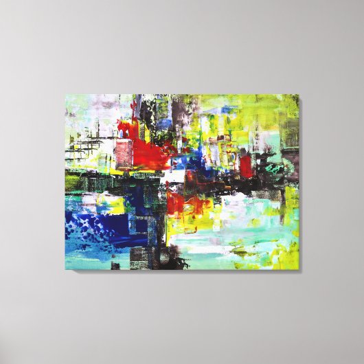 "Vivid Dreams", Abstract Art キャンバスプリント (正面)