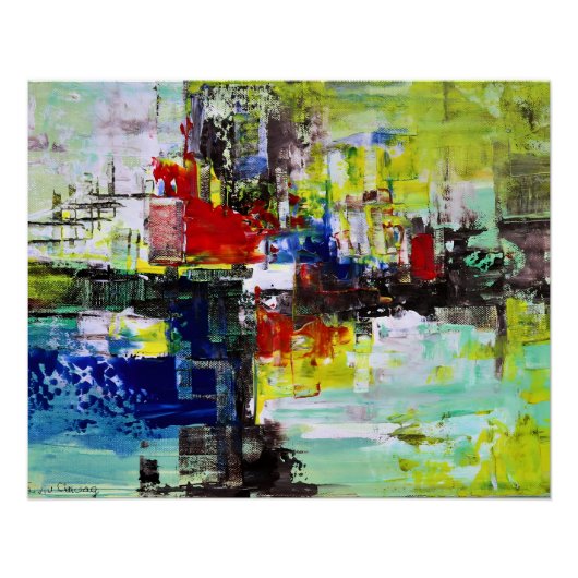 "Vivid Dreams", Abstract Art ポスター (正面)