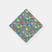 Vivid garden bloom, colorful rose pattern スタンダードカクテルナプキン (角)