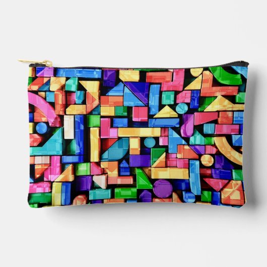 Vivid Geometric Flow アクセサリーポーチ (正面)
