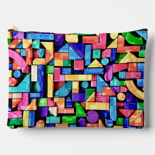 Vivid Geometric Flow アクセサリーポーチ (正面)