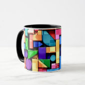 Vivid Geometric Flow マグカップ (正面左)