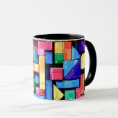 Vivid Geometric Flow マグカップ (正面右)