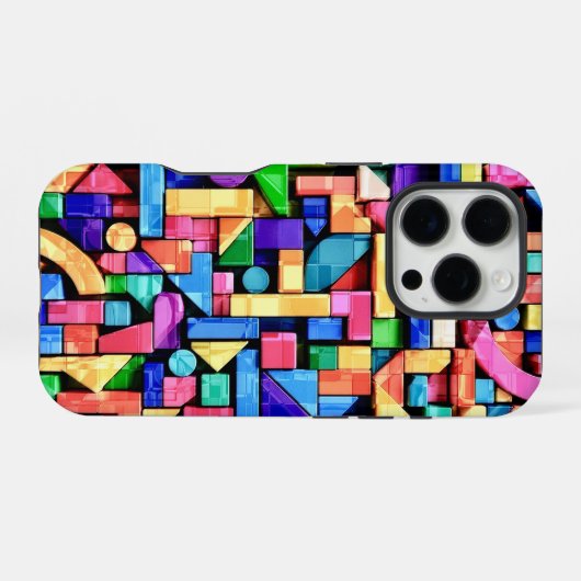 Vivid Geometric Flow iPhoneケース (裏面横)