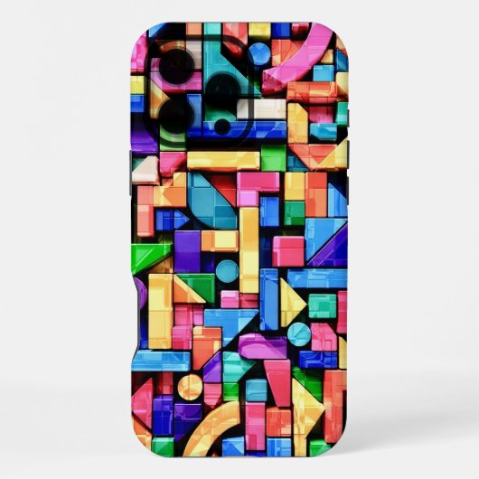 Vivid Geometric Flow iPhoneケース (裏面)