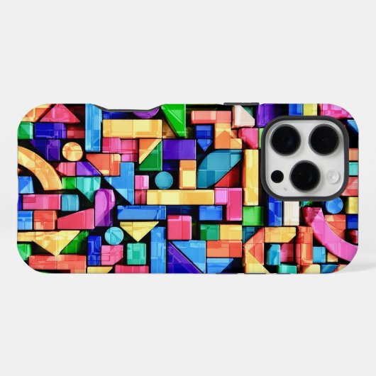Vivid Geometric Flow iPhoneケース (裏面横)