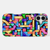 Vivid Geometric Flow iPhoneケース (裏面横)