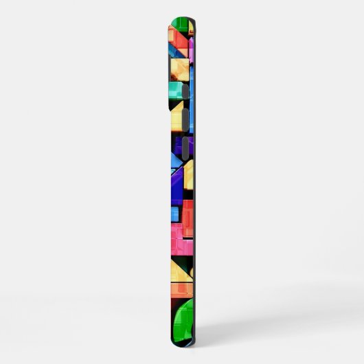 Vivid Geometric Flow iPhoneケース (左側面)