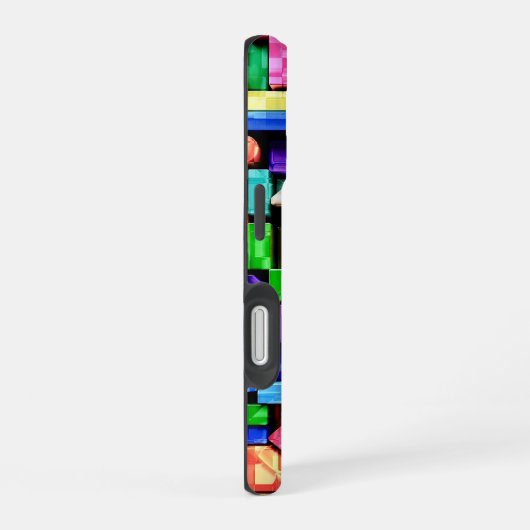 Vivid Geometric Flow iPhone 16ケース (右側面)