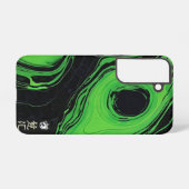 Vivid Green Marble Samsung Galaxyケース (裏面横)