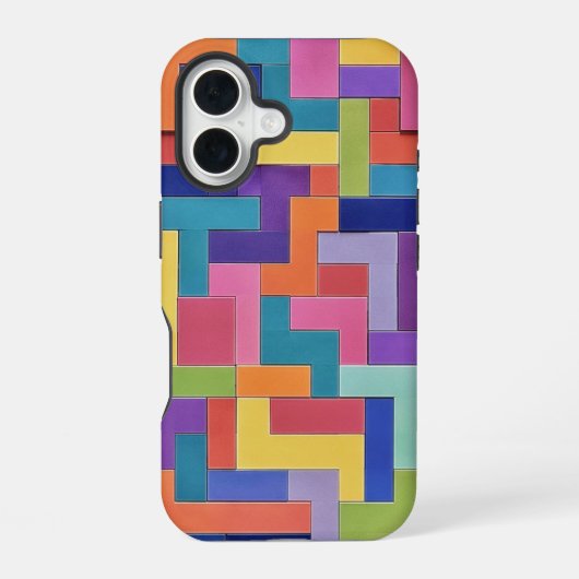 Vivid Grid iPhone 16ケース (裏面)