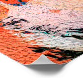 Vivid im of the paint blots concept in shabby grun ポスター (角)