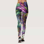 Vivid Mardi Gras Design Women's Leggings レギンス (裏面)