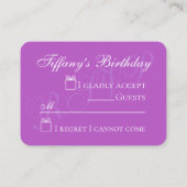 Vivid Orchid Florals Enclosure Card エンクロージャーカード (裏面)