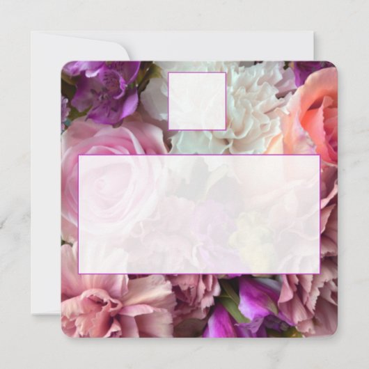 Vivid Orchid Florals Place Setting Card ノートカード (正面)
