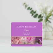 Vivid Orchid Happy Birthday Greeting Card (スタンド正面)