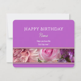 Vivid Orchid Happy Birthday Greeting Card