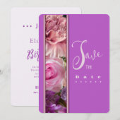 Vivid Orchid Save the Date  招待状 (正面/裏面)