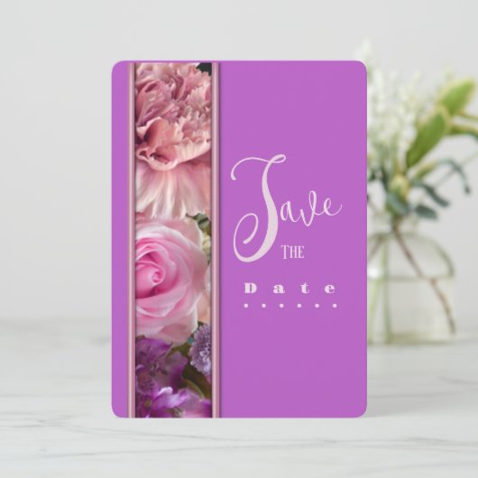 Vivid Orchid Save the Date  招待状 (スタンド正面)