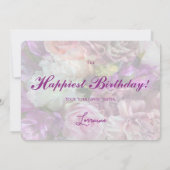 Vivid Orchid Secret Gardens Birthday Card 招待状 (裏面)