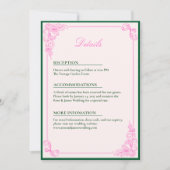 Vivid Pink Y2K Anime Gothic Cat Wedding Details 招待状 (正面)