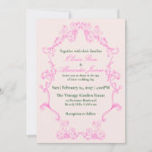 Vivid Pink Y2K Anime Gothic Cat Wedding Invitation 招待状 (正面)