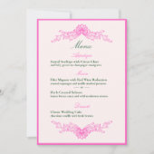 Vivid Pink Y2K Anime Gothic Cat Wedding Menu 招待状 (正面)